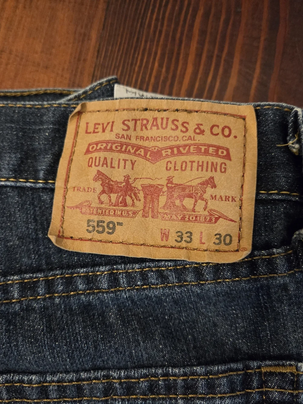 Levi's Men's Straight Jeans in Dark Blue Denim